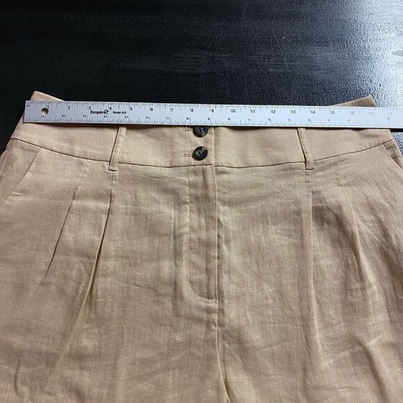 Boden 100% Linen Pleat Shorts 6” Inseam High Waisted - Picture 12 of 16